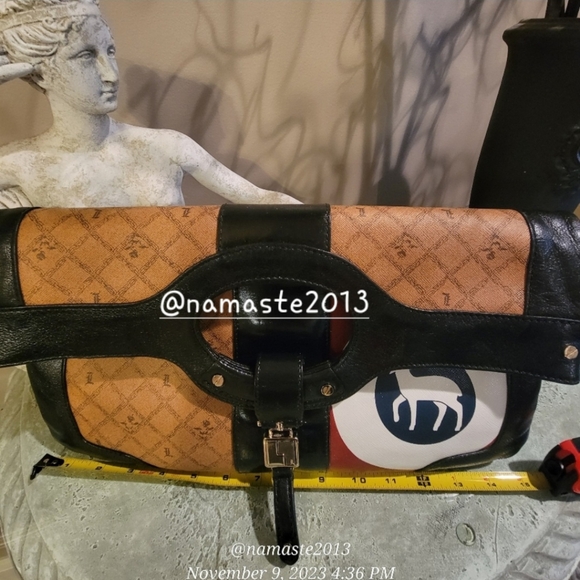 L.A.M.B. by Gwen Stefani Bullseye Convertable Crossbody Clutch Laptop bag #625 - Picture 13 of 13